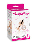 Gemsations Gemsations 2" Beginners Bling Bling Metal Butt Plug - Rose Gold