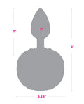 Gemsations Gemsations 2.95" Metal Bunny Tail Rainbow Butt Plug - Rainbow - Image 5
