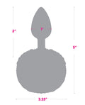 Gemsations Gemsations 2.95" Metal Bunny Tail Butt Plug - Silver - Image 5