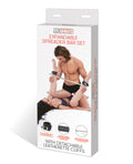 Lux Lux Fetish Expandable Bar Spreader Set w/Leatherette Cuffs