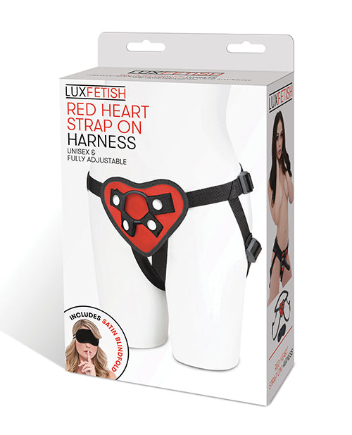 Lux Fetish Lux Fetish Red Heart Strap On Harness Set