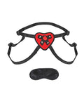 Lux Fetish Lux Fetish Red Heart Strap On Harness Set - Image 3