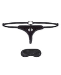 Lux Fetish Lux Fetish Velvet Bikini Strap On - Black - Image 3
