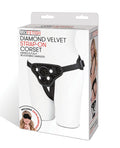 Lux Lux Fetish Diamond Velvet Strap-on Corset - Black