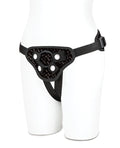 Lux Lux Fetish Diamond Velvet Strap-on Corset - Black - Image 2