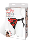 Lux Fetish Lux Fetish 5" Dildo w/Red Heart Strap On Harness Set