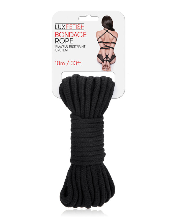 Lux Lux Fetish Bondage Rope - 10m/33 ft Black