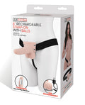 Lux Lux Fetish 6" Rechargeable Strap On w/Balls - Ivory