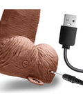 Lux Lux Fetish 6" Rechargeable Strap On w/Balls - Brown - Image 4