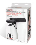 Lux Lux Fetish Unisex Vibrating Hollow Double Penetration Strap On Dildo - Image 4