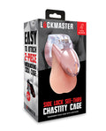 Lockmaster Lockmaster 3.5" Side Lock See Thru Chastity Cage - Clear