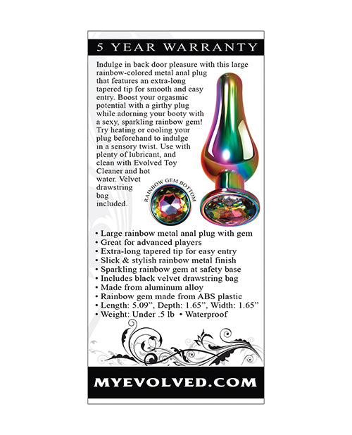 Evolved Evolved Rainbow Metal Plug - Large