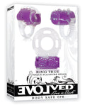 Evolved Evolved Ring True Unique Pleasure Rings Kit - 3 Pack Clear/Purple