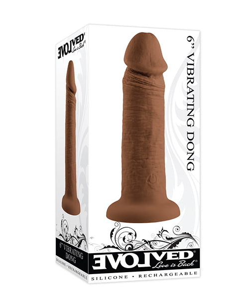 Evolved Evolved 6" Vibrating Dong - Dark