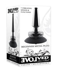 Evolved Evolved Beginner Vibrating Rechargeable Metal Plug - Black