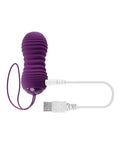 Evolved Evolved Eager Egg Vibrating & Thrusting Egg w/Remote - Purple - Image 5