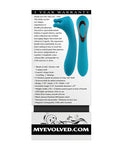 Evolved Evolved Heads or Tails Rechargeable Vibrator - Teal - Image 2