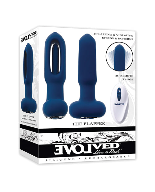 Evolved Evolved The Flapper Remote Controlled Clit Tickler & Vibrator - Blue