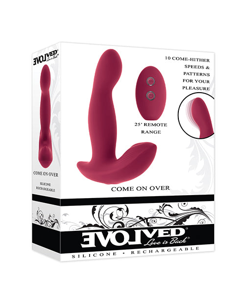 Evolved Evolved Come On Over Stimulator w/Remote Control - Burgundy