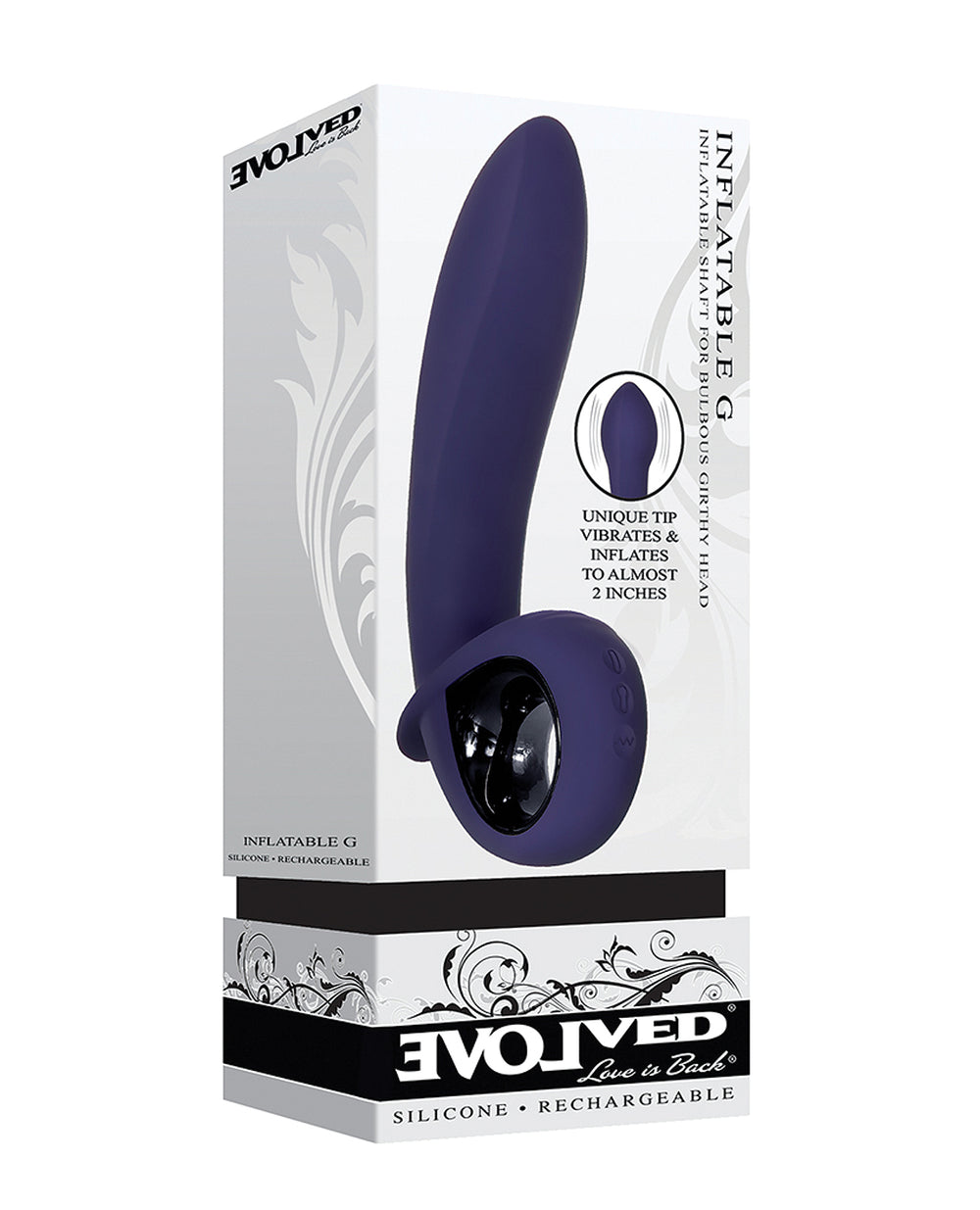 Evolved Evolved Inflatable G Rechargeable Vibrator - Purple