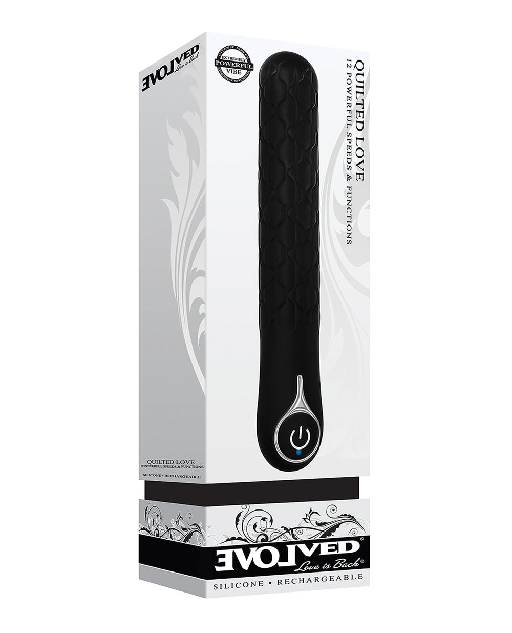 Evolved Evolved Quilted Love Rechargeable Vibrator - Black