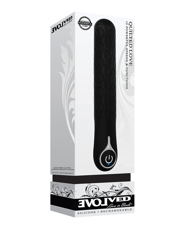 Evolved Evolved Quilted Love Rechargeable Vibrator - Black