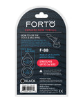 Forto Forto F-88 Double Ring Liquid Silicone Cock Ring - Black - Image 3
