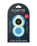 Forto Forto F-88 Double Ring Liquid Silicone Cock Ring - Glow in the Dark