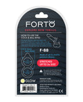 Forto Forto F-88 Double Ring Liquid Silicone Cock Ring - Glow in the Dark - Image 2