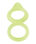 Forto Forto F-88 Double Ring Liquid Silicone Cock Ring - Glow in the Dark - Image 3