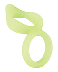 Forto Forto F-88 Double Ring Liquid Silicone Cock Ring - Glow in the Dark - Image 4