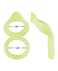 Forto Forto F-88 Double Ring Liquid Silicone Cock Ring - Glow in the Dark - Image 5
