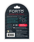 Forto Forto F-19 Two Tone Liquid Silicone Cock Ring - Black/Glow in the Dark - Image 2