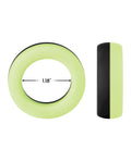 Forto Forto F-19 Two Tone Liquid Silicone Cock Ring - Black/Glow in the Dark - Image 5