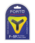 Not Regular Toys Forto Tri Cock & Ball Ring - Black