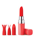 Luv Inc. Luv Inc. Lipstick Vibrator w/4 Heads - Coral - Image 4