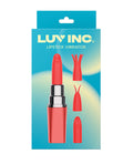 Luv Inc. Luv Inc. Lipstick Vibrator w/4 Heads - Coral - Image 3