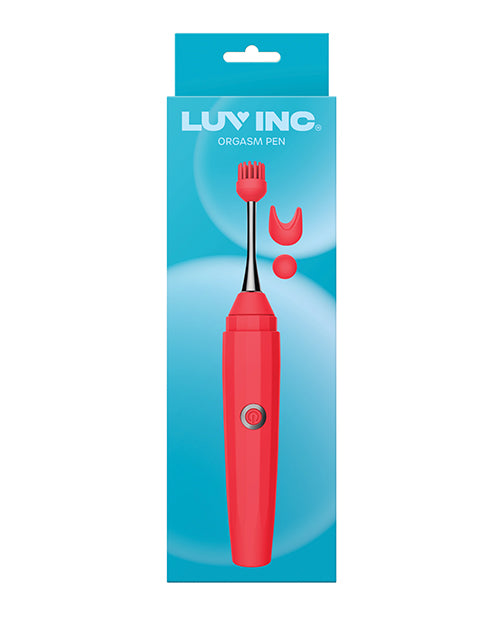 Luv Inc. Luv Inc. Orgasm Pen w/Three Attachments - Red