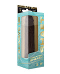 Shaft Flexskin Liquid Silicone 7.8" Vibrating Sheath - Mahogany (6)