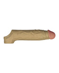 Shaft Shaft Flexskin Liquid Silicone 7.8" Vibrating Sheath - Oak