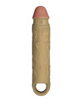 Shaft Shaft Flexskin Liquid Silicone 7.8" Vibrating Sheath - Oak - Image 2