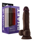 Shaft Shaft Model A Flexskin Liquid Silicone 8.5" Dong w/Balls - Mahogany