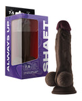 Shaft Shaft Model A Flexskin Liquid Silicone 7.5" Dong w/Balls - Mahogany