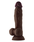 Shaft Shaft Model A Flexskin Liquid Silicone 9.5" Dong w/Balls - Mahogany - Image 2