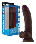 Shaft Shaft Model C Flexskin Liquid Silicone 9.5" Curved Dong w/Balls - Mahogany