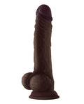 Shaft Shaft Model A Flexskin Liquid Silicone 10.5" Dong w/Balls - Mahogany - Image 2