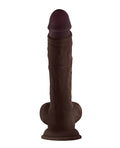 Shaft Shaft Model A Flexskin Liquid Silicone 10.5" Dong w/Balls - Mahogany - Image 3