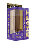 Shaft Shaft Flexskin Liquid Silicone 7.5" Vibrating Dong w/Balls - Oak - Image 5