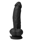 Shaft Shaft Flexskin Liquid Silicone 8.5" Vibrating Side Curve Dong w/Balls - Black - Image 4