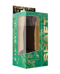 Shaft Shaft Flexskin Liquid Silicone 8.5" Vibrating Side Curve Dong w/Balls - Mahogany - Image 5